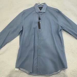 Calvin Klein Blue Dress Shirt Long Sleeve